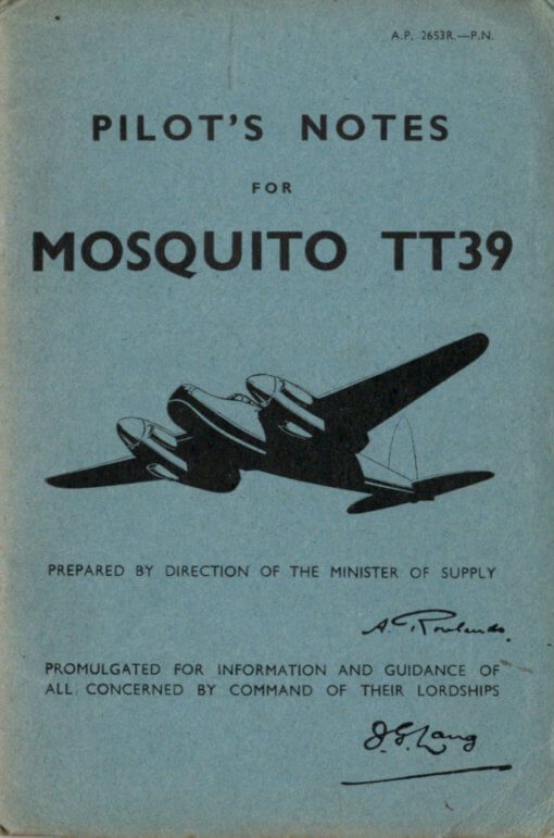 Flight Manual for the De Havilland DH98 Mosquito