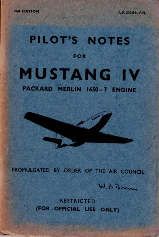 Flight Manual for the North American P-51 Mustang