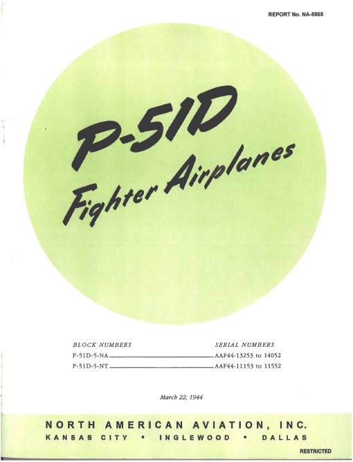 Flight Manual for the North American P-51 Mustang