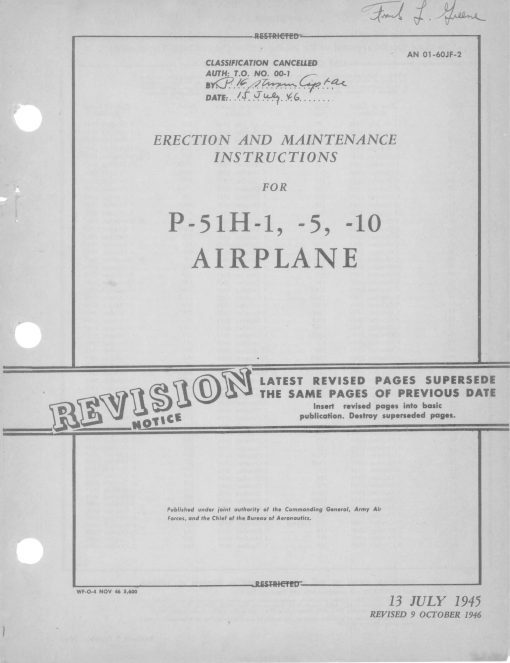 Flight Manual for the North American P-51 Mustang