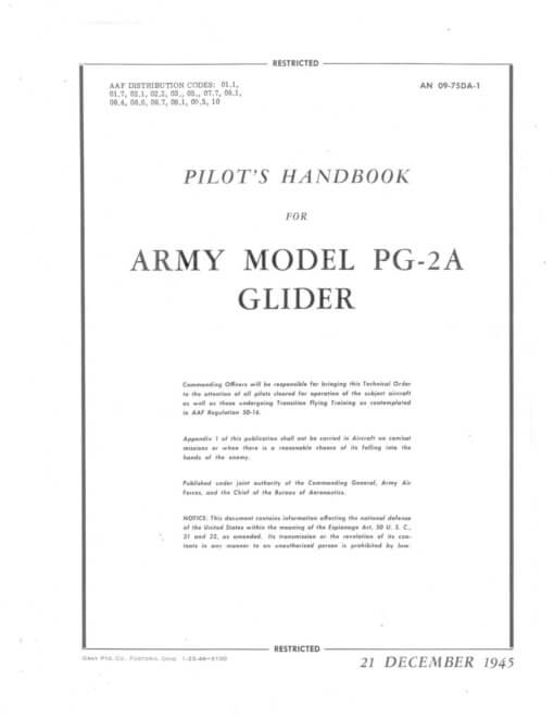 Flight Manual for the Waco PG-2