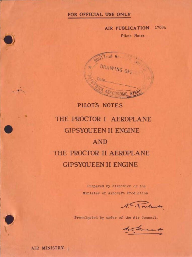 PERCIVAL P28 PROCTOR - Flight Manuals