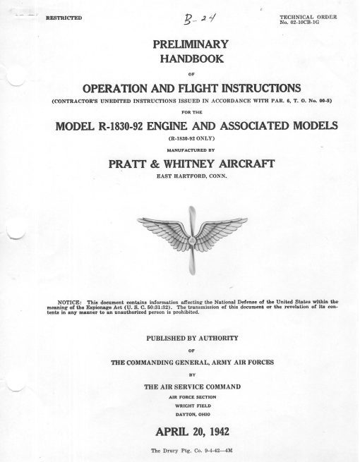 Flight Manual for the Douglas DC-3 C-47