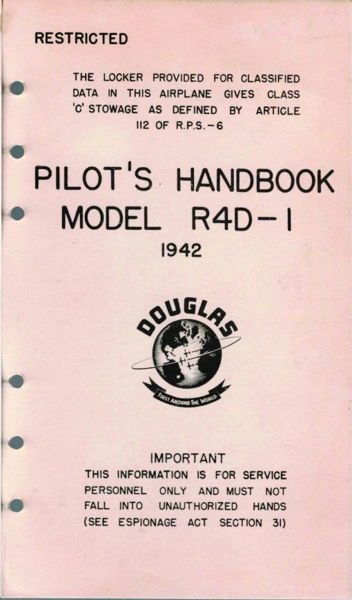 Flight Manual for the Douglas DC-3 C-47