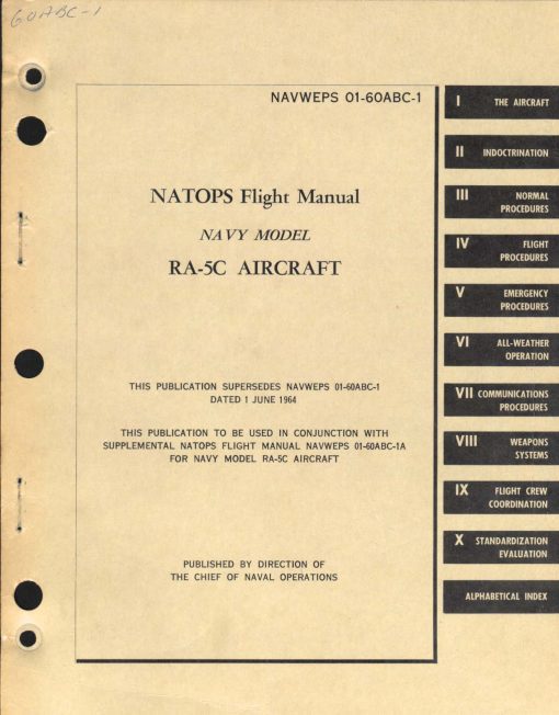 Flight Manual for the North American A-5 Vigilante