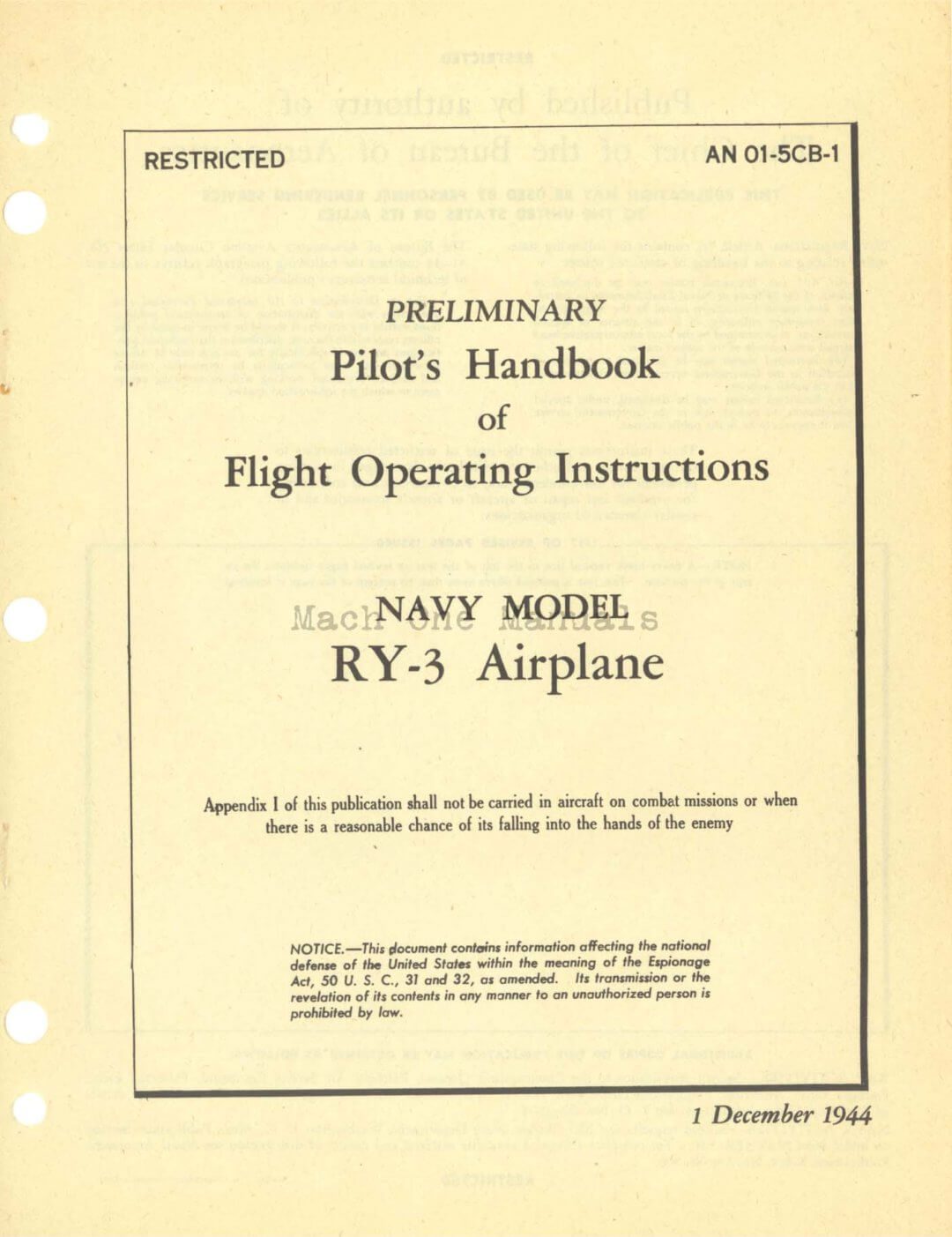 CONSOLIDATED B-24 LIBERATOR - Flight Manuals