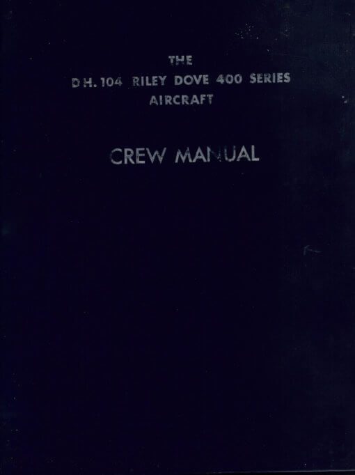 Flight Manual Pilots notes for the De Havilland DH104 Dove Devon