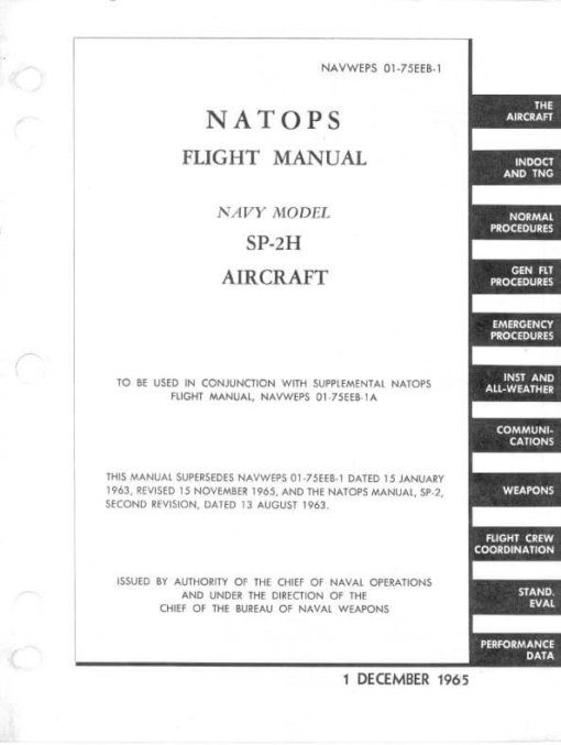 Flight Manual for the Lockheed P-2 Neptune