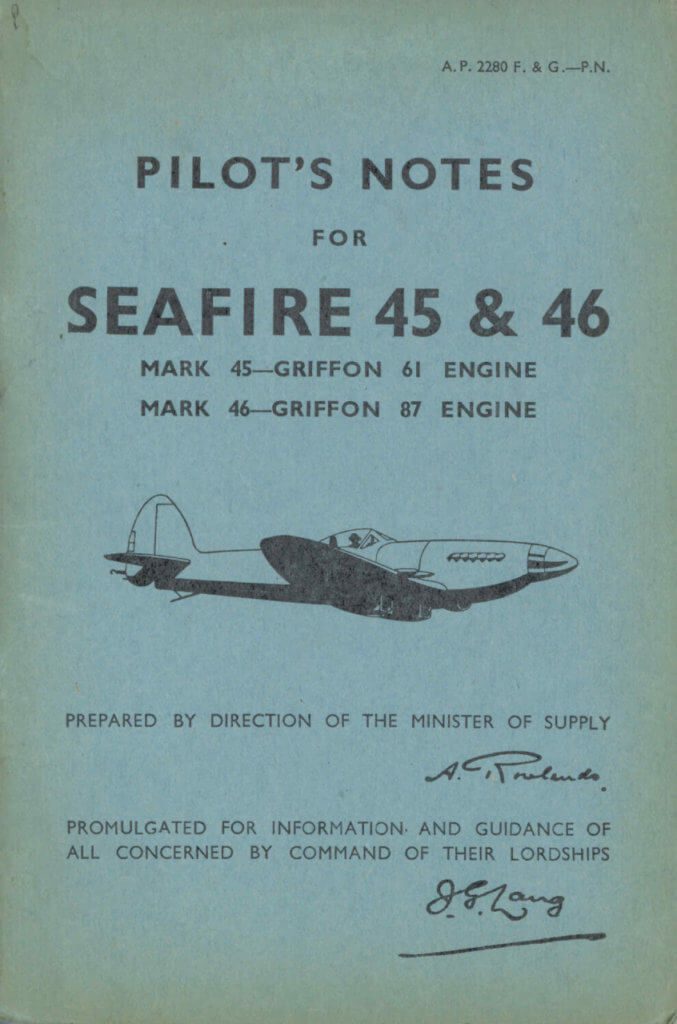 SUPERMARINE SPITFIRE - Flight Manuals