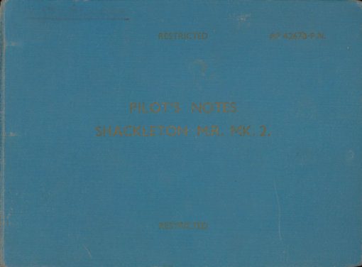 Flight Manual for the Avro 696 Shackleton