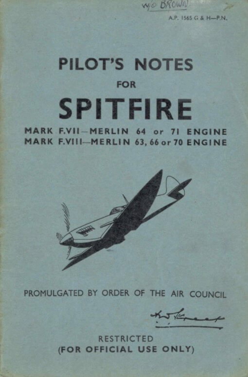 Flight Manual for the Supermarine Spitfire