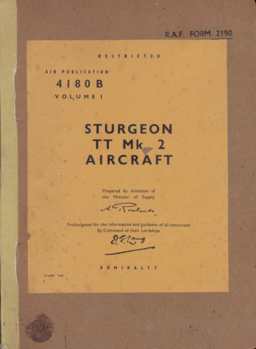 Flight Manual for the Short S38 Sturgeon