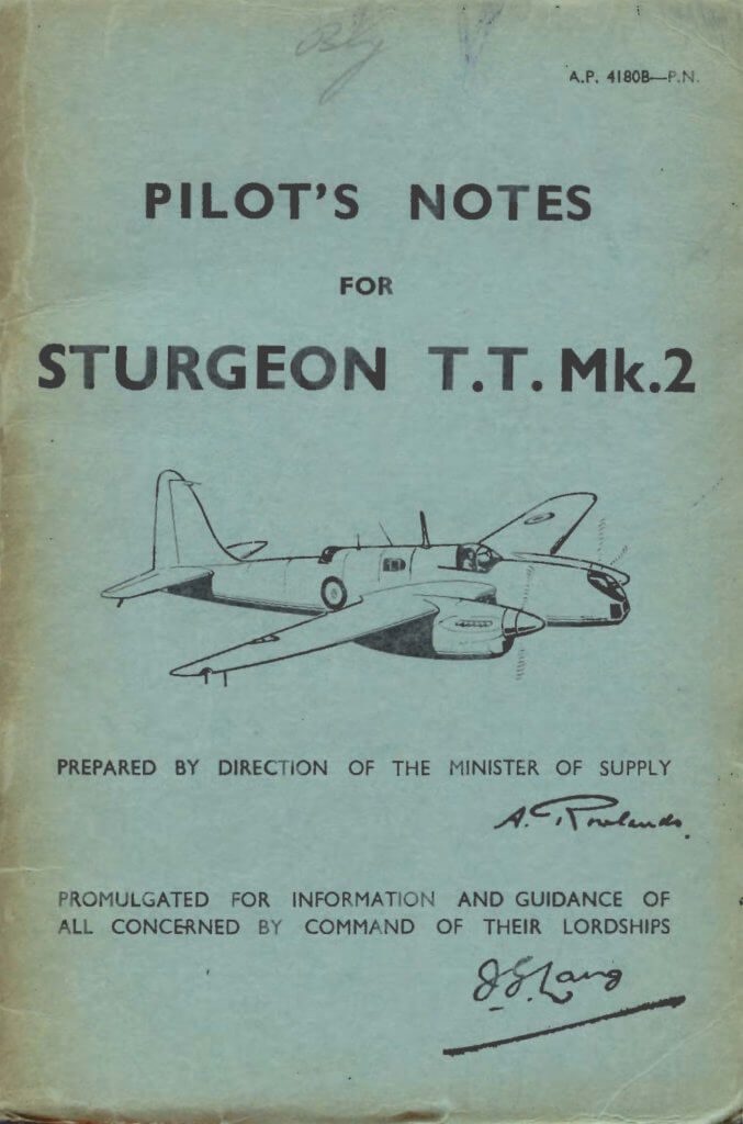 Short S38 Sturgeon - Flight Manuals