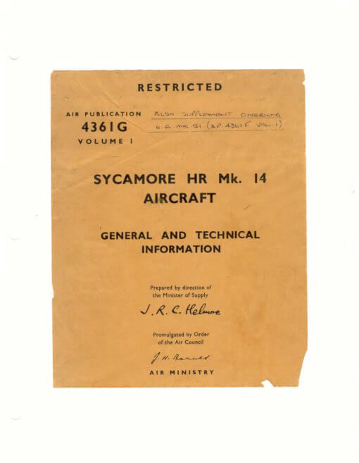 Flight Manual for the Bristol 171 Sycamore