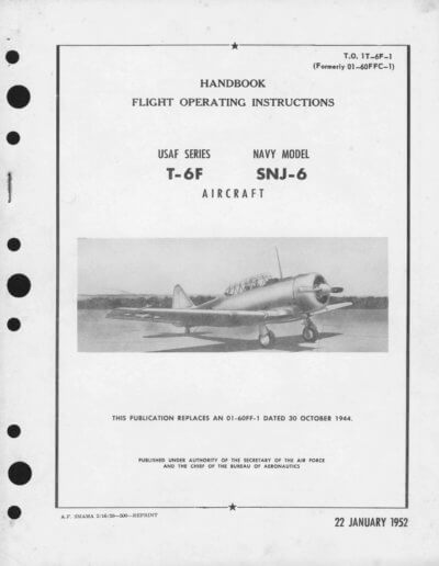 NORTH AMERICAN T-6 TEXAN (HARVARD) - Flight Manuals