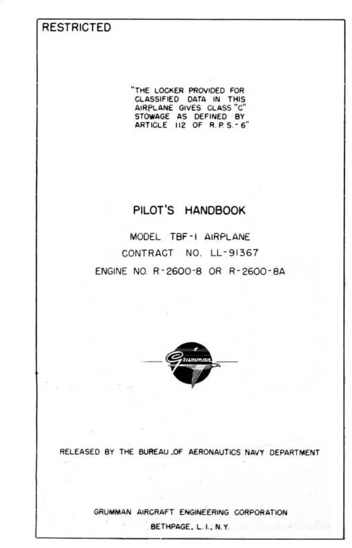 Flight Manual for the Grumman TBF TBM Avenger