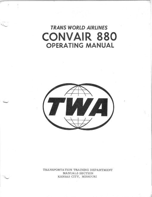 Flight Manual for the Convair 880