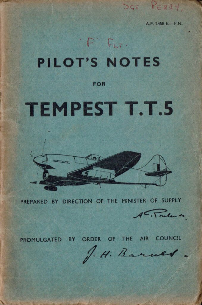 HAWKER TEMPEST - Flight Manuals