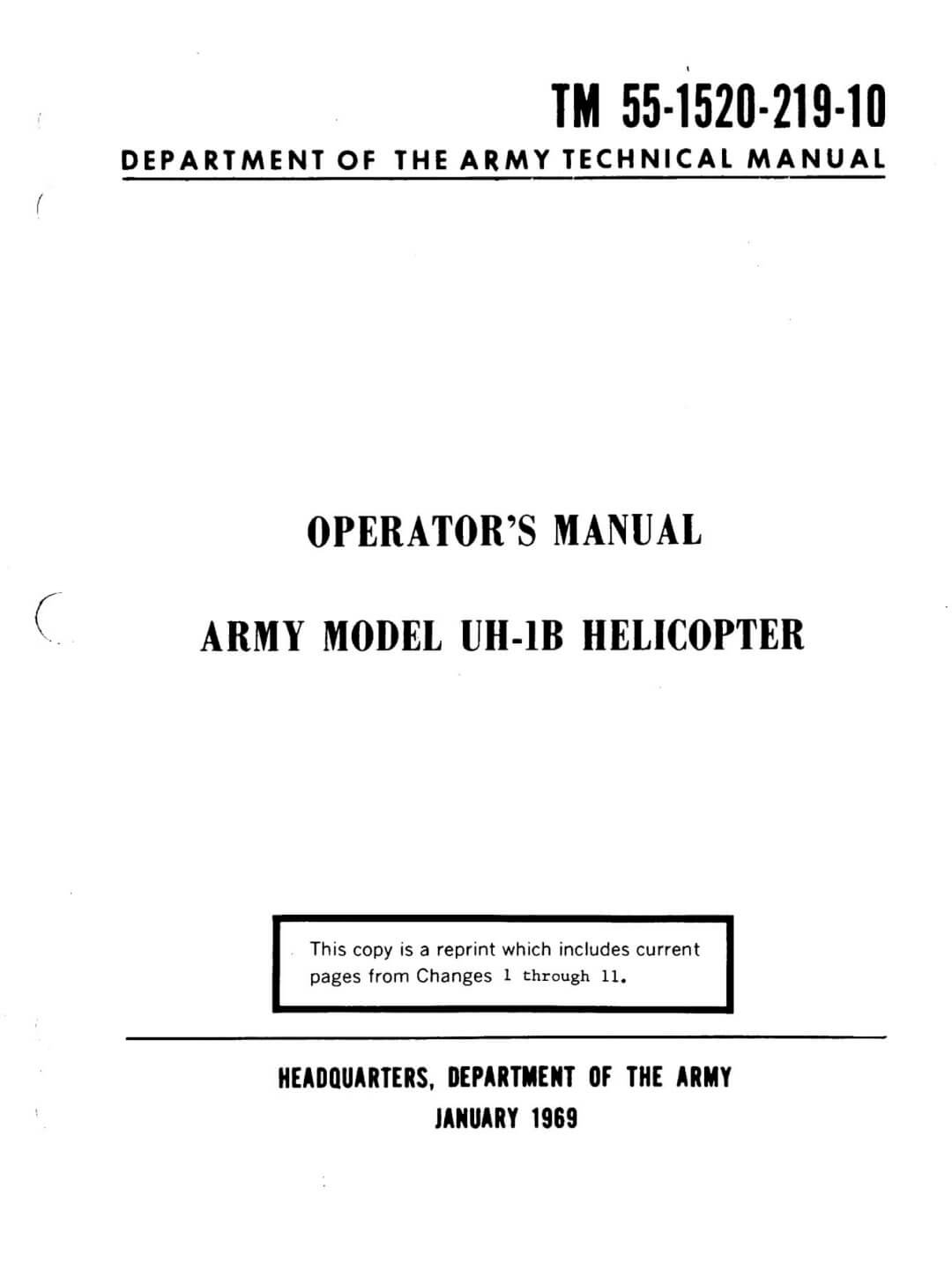 BELL UH-1 IROQUOIS - Flight Manuals