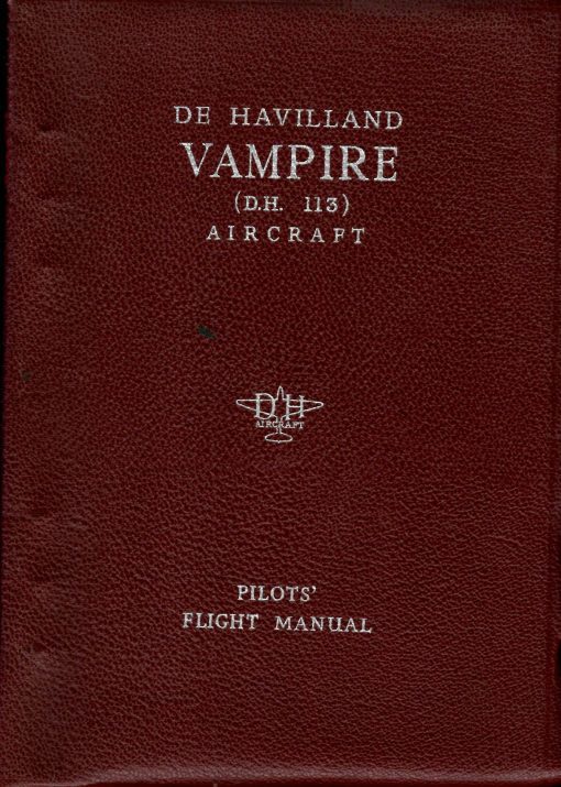 Flight Manual for the De Havilland Vampire