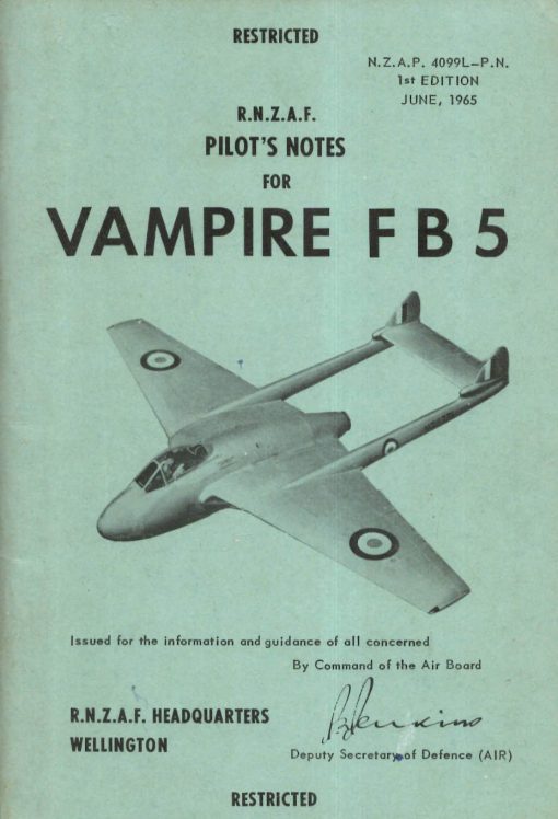 Flight Manual for the De Havilland Vampire