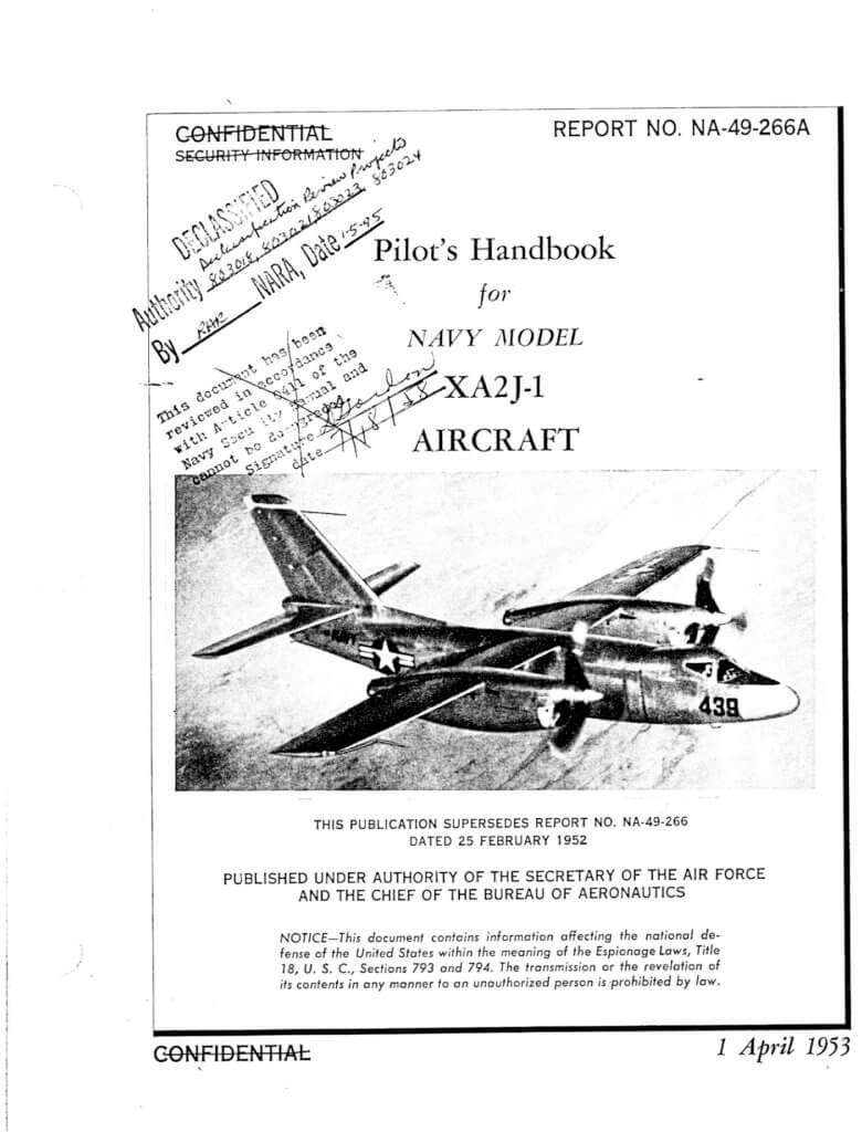 NORTH AMERICAN AJ-1 SAVAGE - Flight Manuals