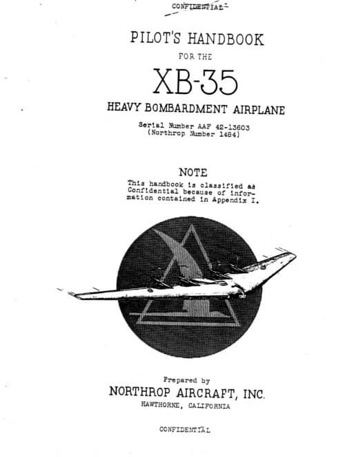 Flight Manual for the XB-35 Flying Wing