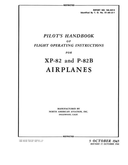 Flight Manual for the North American F-82 Twin Mustang