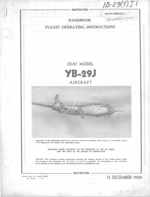 Flight Manual for the Boeing B-29 SuperFortress