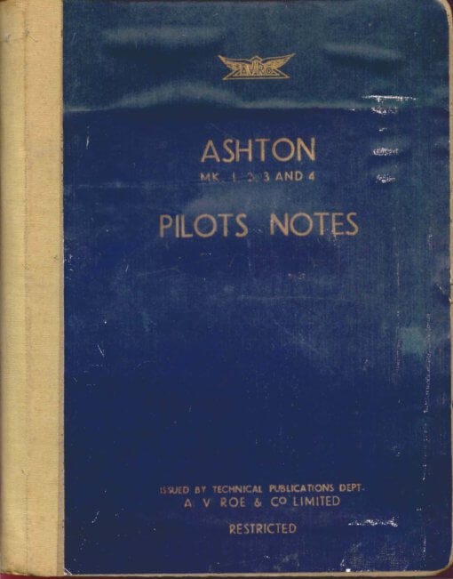 Flight Manual for the Avro 688 Tudor