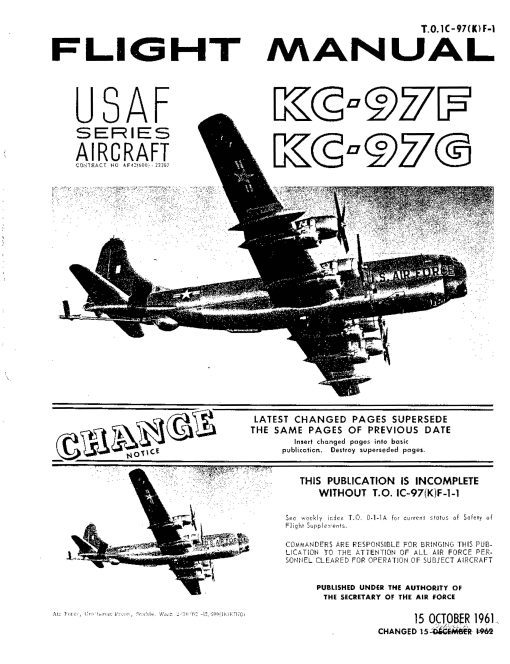 Flight Manual for the Boeing C-97 Stratofreighter