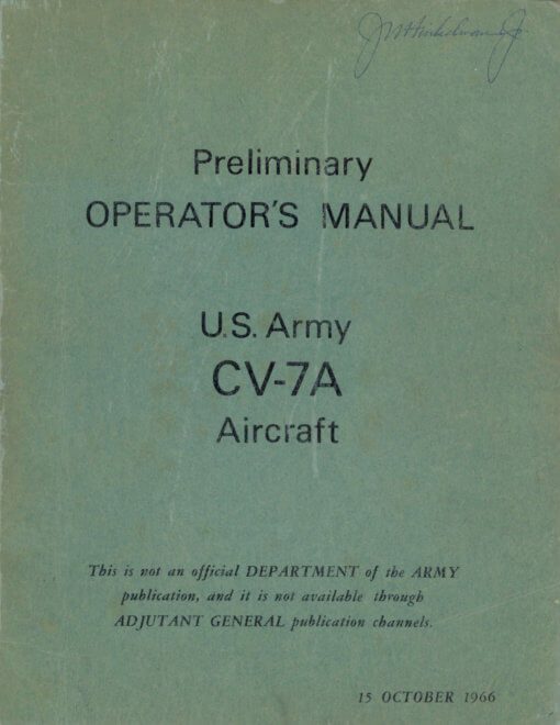 Flight Manual for the De Havilland Canada DHC-5 Buffalo