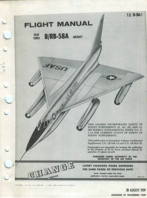 Flight Manual for the Convair B-58 Hustler