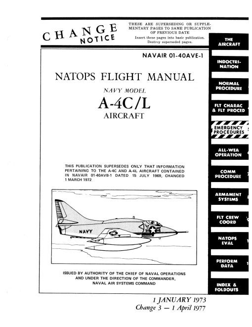 Flight Manual for the Douglas A-4 Skyhawk