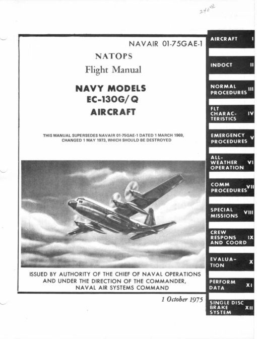 Flight Manual for the Lockheed C-130 Hercules