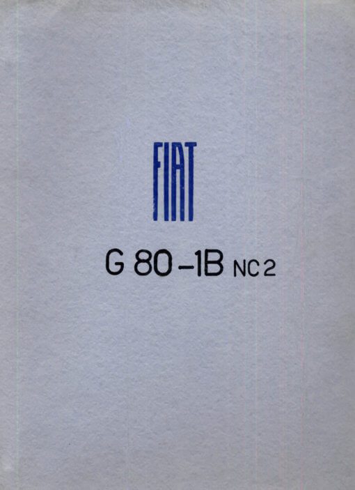 Flight Manual for the Fiat G80