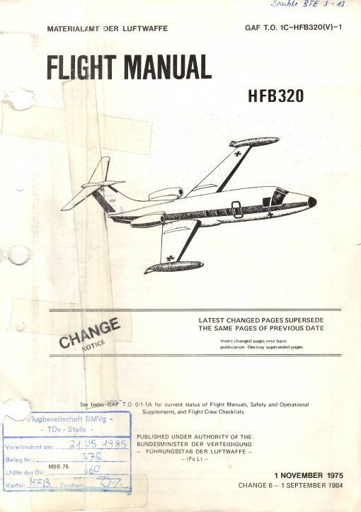 Flight Manual for the HFB320 Hansa Jet