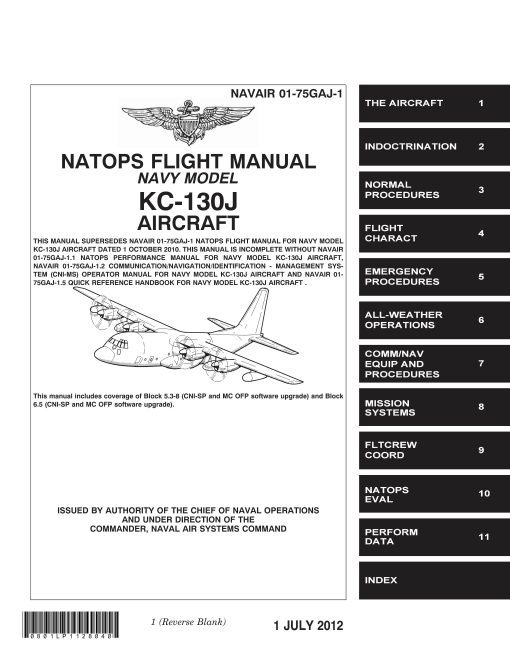 Flight Manual for the Lockheed C-130 Hercules