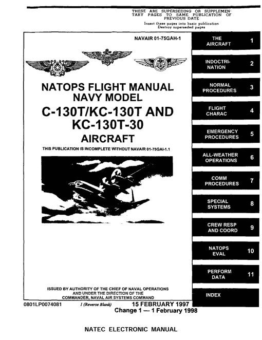 Flight Manual for the Lockheed C-130 Hercules