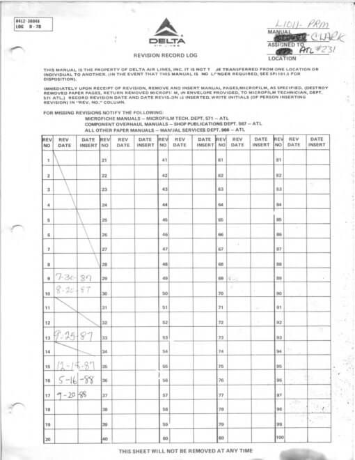 Flight Manual for the Lockheed L-1011 Tristar