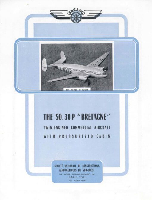 Flight Manual for the Sud Ouest SO-30 Bretagne