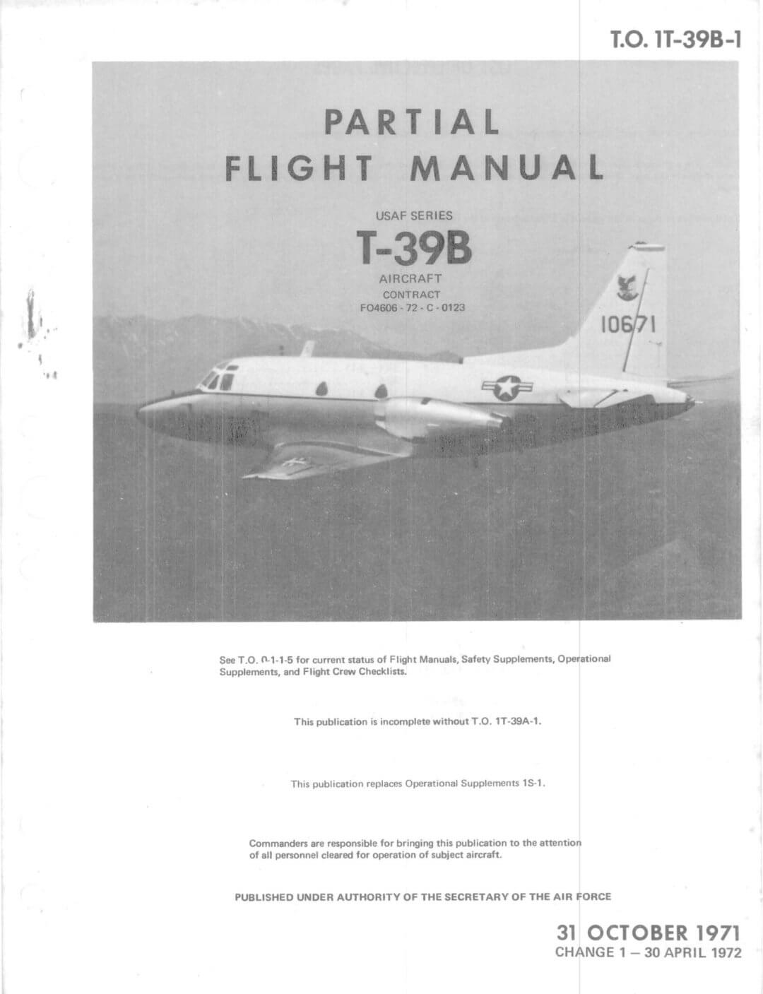 North American T-39 Sabreliner - Flight Manuals