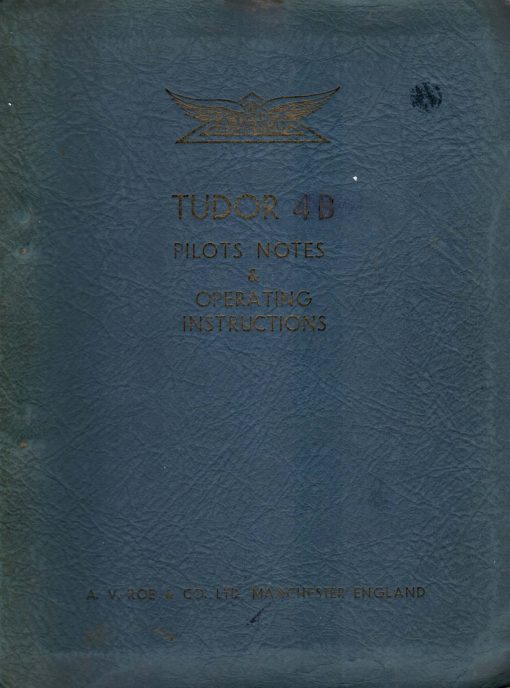 Flight Manual for the Avro 688 Tudor