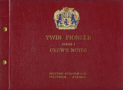 Flight Manual for the Scottish Aviation Twin Pioneer