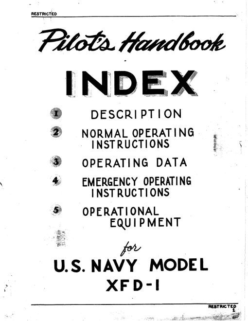 Flight Manual for the McDonnell FH-1 Phantom I