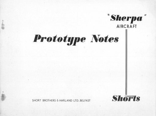 Flight Manual for the Short SB4 Sherpa