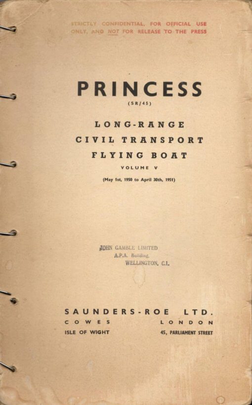 Flight Manual for the SARO Princess