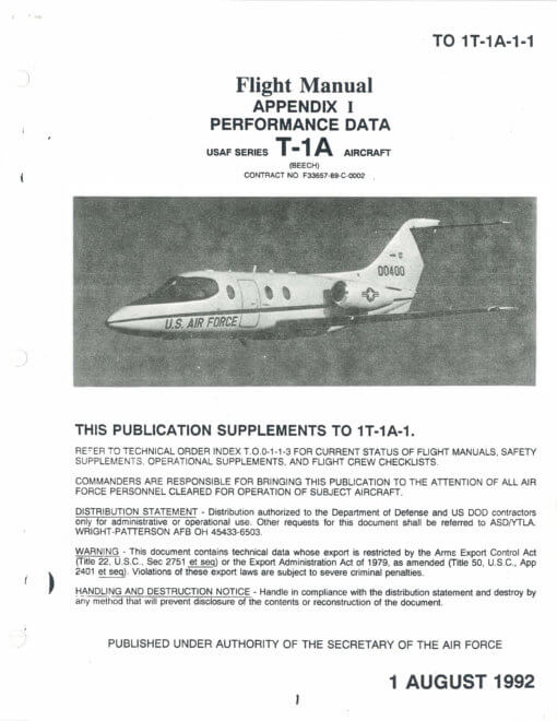 Flight Manual for the Beechcraft T-1A Jayhawk