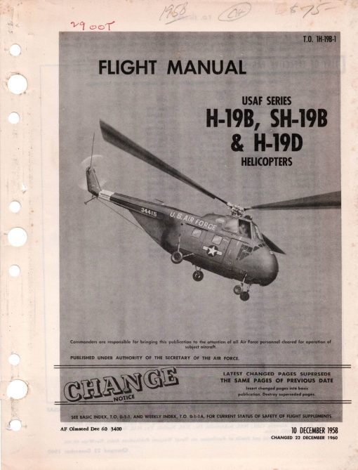 Flight manual for the Sikorsky S-55 H-19 helicopter