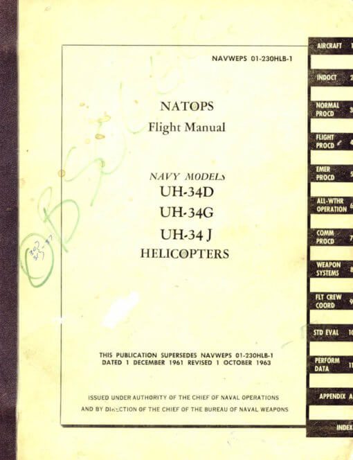 Flight Manual for the Sikorsky S-58 H-34 HSS-1